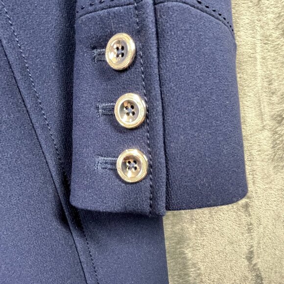 NWT White House Black Market Peacoat Womens Medium Navy Double Breasted Femme - Picture 6 of 10